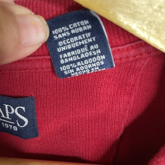 Chaps Men 1/4 Zip Red Pullover Ribbed Sweater Long Sleeve Casual Shirt XL - Picture 7 of 12